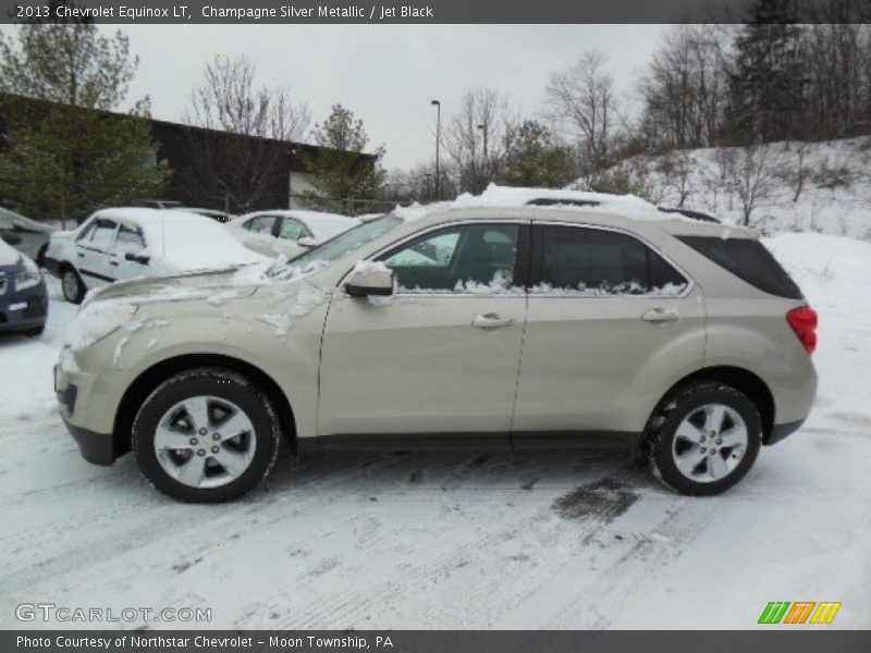 Champagne Silver Metallic / Jet Black 2013 Chevrolet Equinox LT