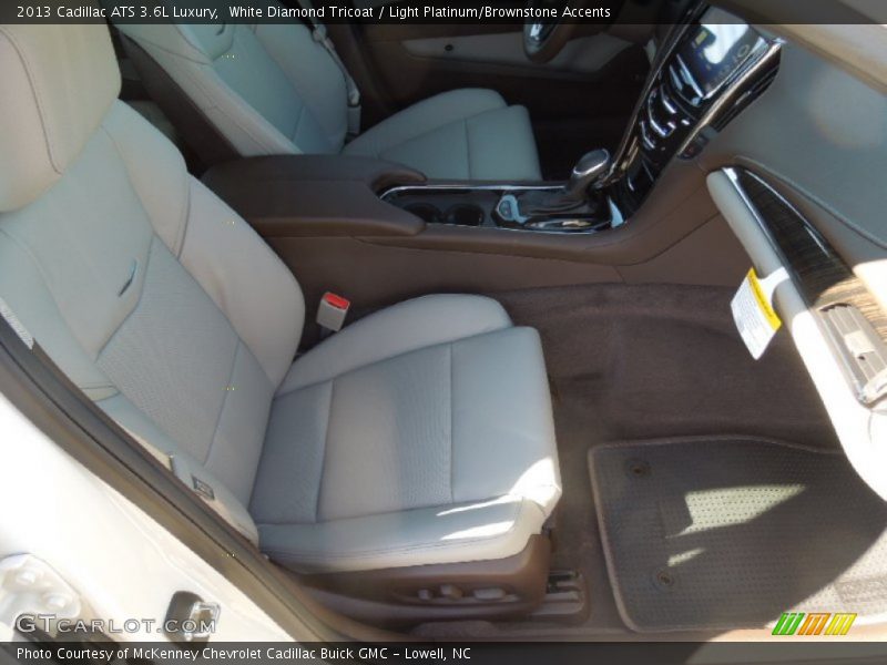 White Diamond Tricoat / Light Platinum/Brownstone Accents 2013 Cadillac ATS 3.6L Luxury