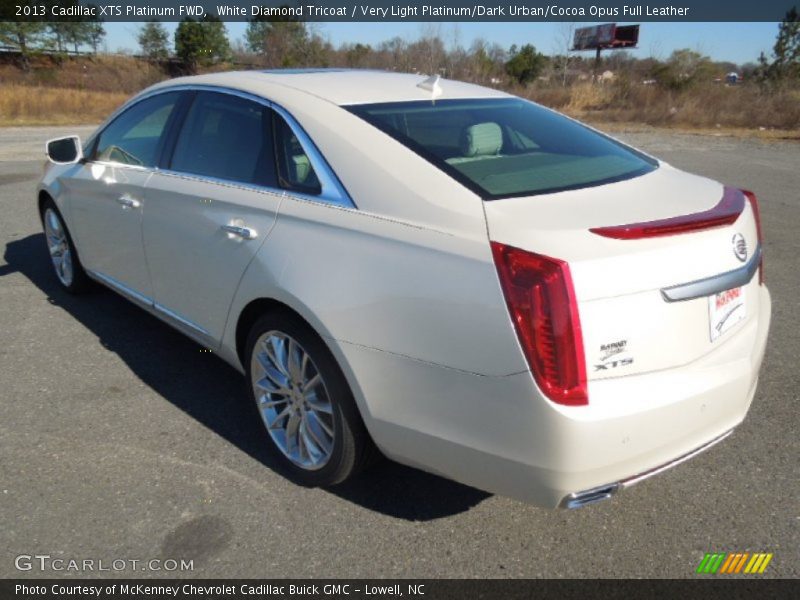 White Diamond Tricoat / Very Light Platinum/Dark Urban/Cocoa Opus Full Leather 2013 Cadillac XTS Platinum FWD