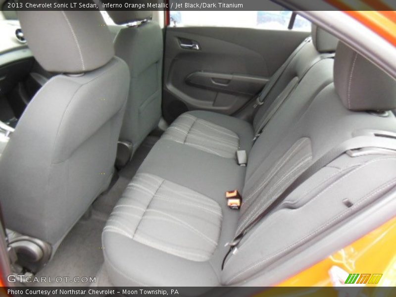 Inferno Orange Metallic / Jet Black/Dark Titanium 2013 Chevrolet Sonic LT Sedan