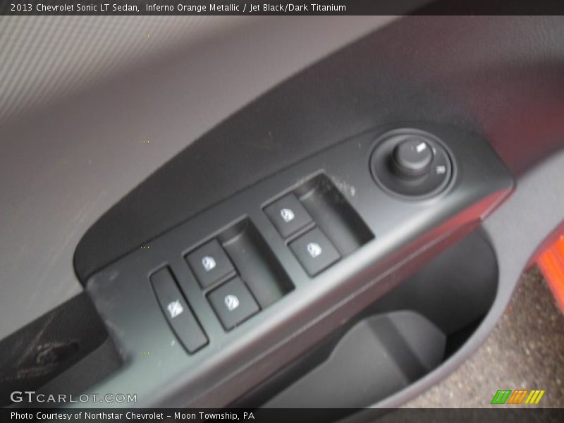 Inferno Orange Metallic / Jet Black/Dark Titanium 2013 Chevrolet Sonic LT Sedan