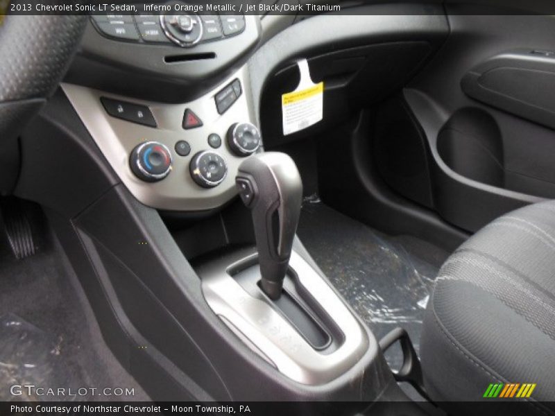 Inferno Orange Metallic / Jet Black/Dark Titanium 2013 Chevrolet Sonic LT Sedan