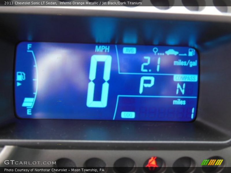 Inferno Orange Metallic / Jet Black/Dark Titanium 2013 Chevrolet Sonic LT Sedan