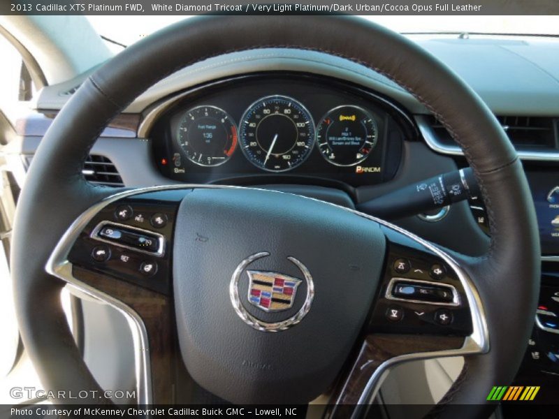 White Diamond Tricoat / Very Light Platinum/Dark Urban/Cocoa Opus Full Leather 2013 Cadillac XTS Platinum FWD