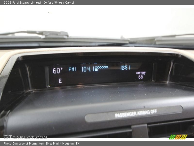 Oxford White / Camel 2008 Ford Escape Limited