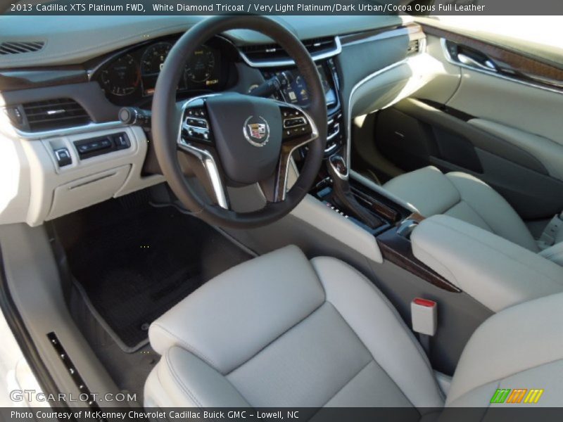 White Diamond Tricoat / Very Light Platinum/Dark Urban/Cocoa Opus Full Leather 2013 Cadillac XTS Platinum FWD