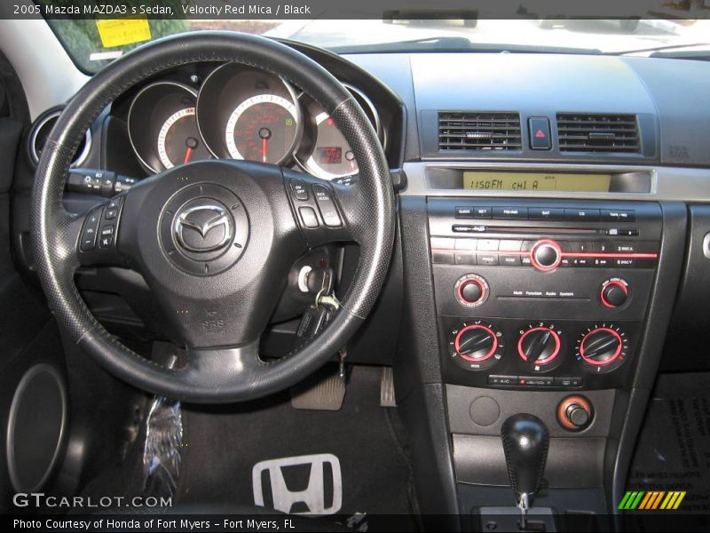 Velocity Red Mica / Black 2005 Mazda MAZDA3 s Sedan