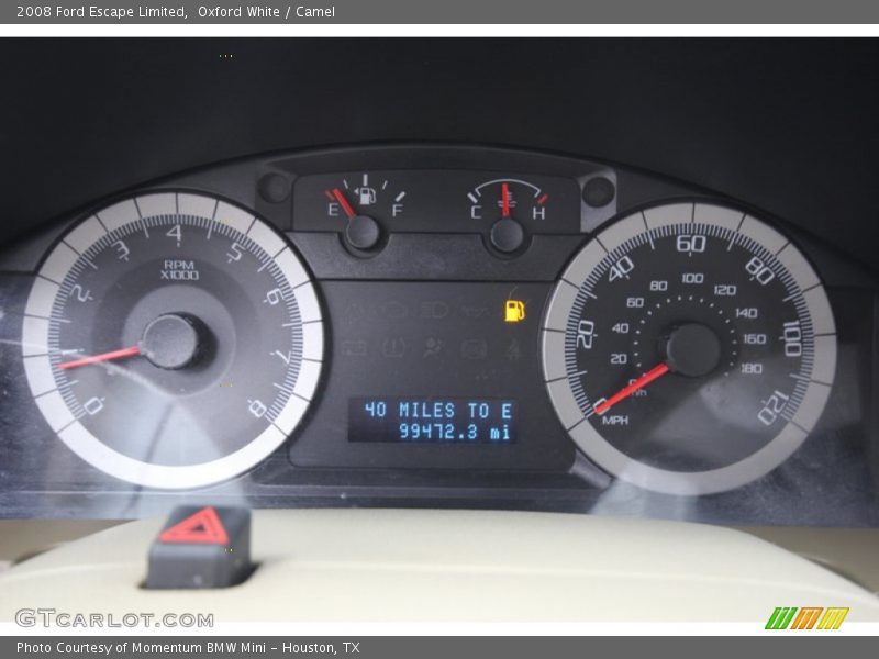 Oxford White / Camel 2008 Ford Escape Limited