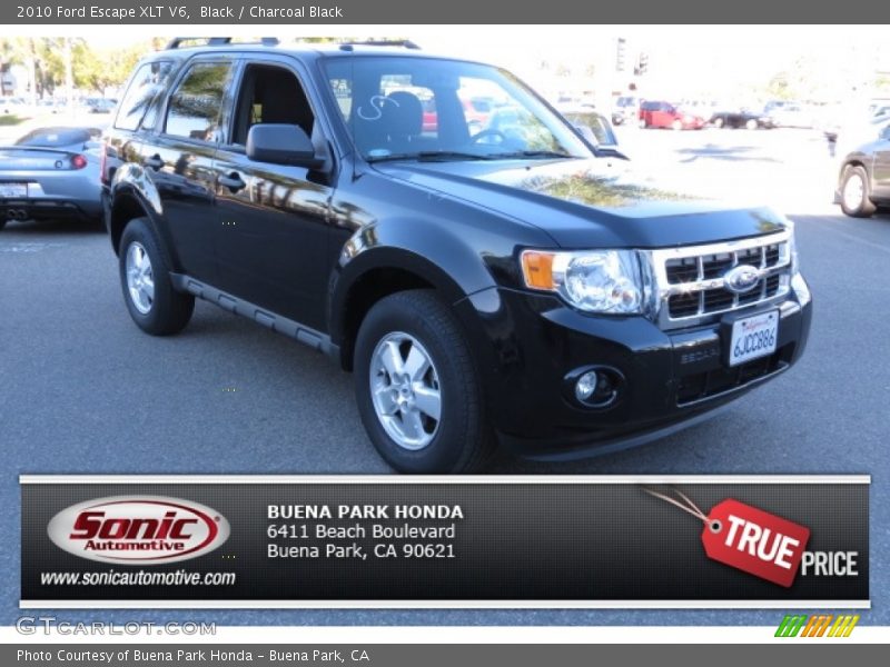 Black / Charcoal Black 2010 Ford Escape XLT V6