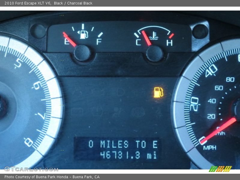 Black / Charcoal Black 2010 Ford Escape XLT V6
