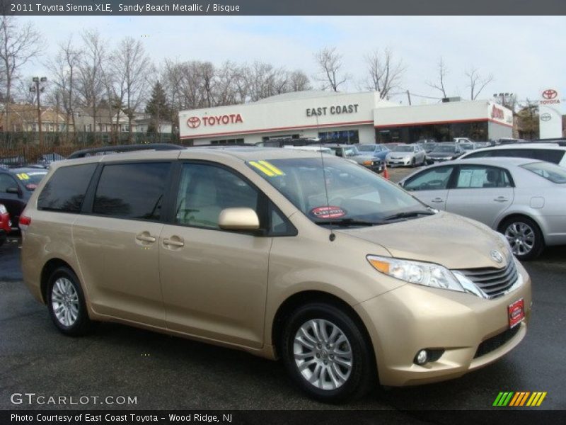 Sandy Beach Metallic / Bisque 2011 Toyota Sienna XLE