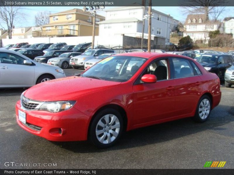 Lightning Red / Carbon Black 2009 Subaru Impreza 2.5i Sedan