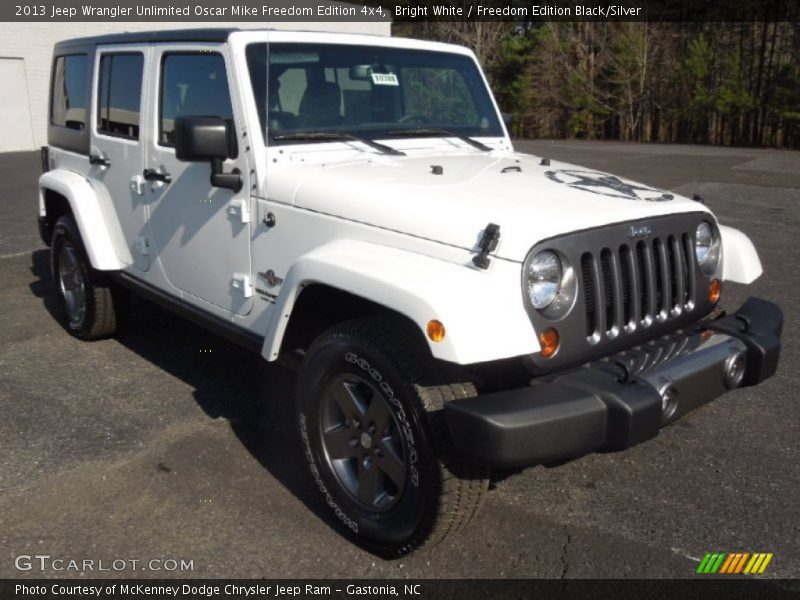 Bright White / Freedom Edition Black/Silver 2013 Jeep Wrangler Unlimited Oscar Mike Freedom Edition 4x4