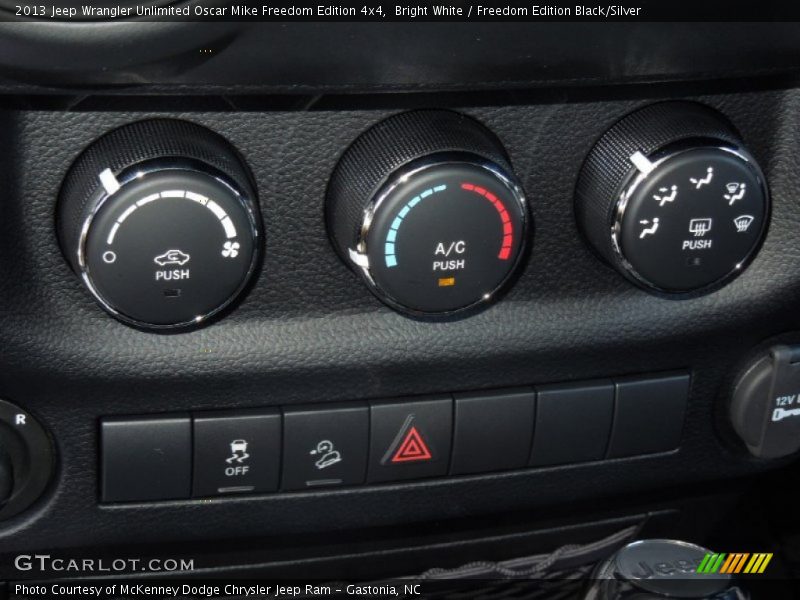Controls of 2013 Wrangler Unlimited Oscar Mike Freedom Edition 4x4