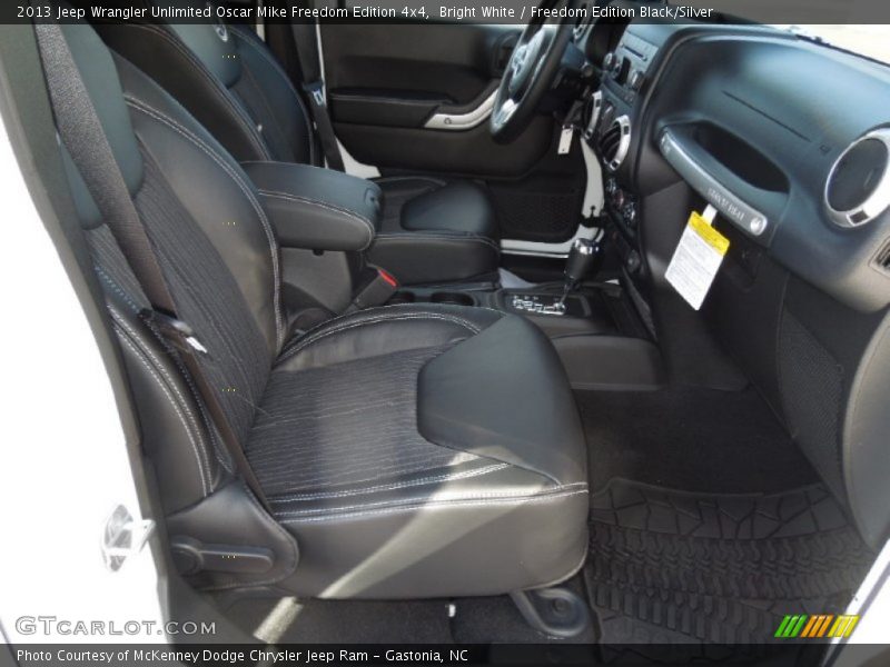 Front Seat of 2013 Wrangler Unlimited Oscar Mike Freedom Edition 4x4