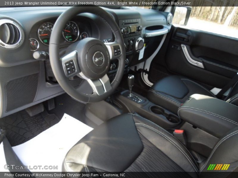 Freedom Edition Black/Silver Interior - 2013 Wrangler Unlimited Oscar Mike Freedom Edition 4x4 