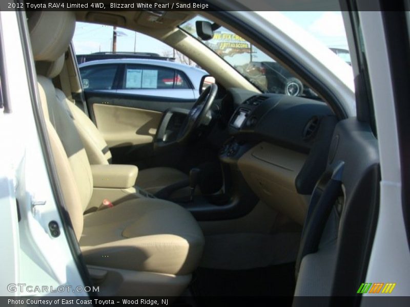 Blizzard White Pearl / Sand Beige 2012 Toyota RAV4 Limited 4WD