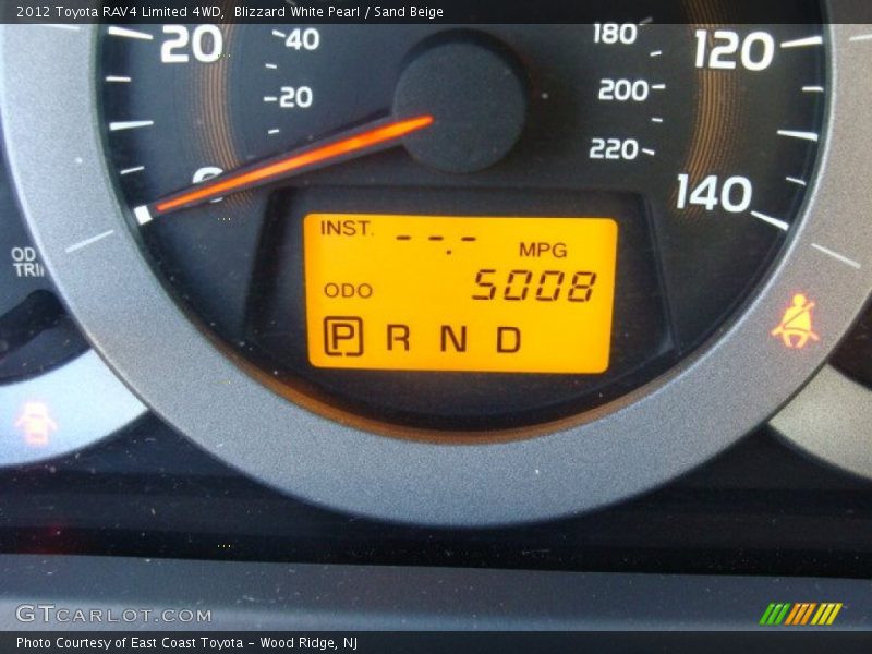 Blizzard White Pearl / Sand Beige 2012 Toyota RAV4 Limited 4WD