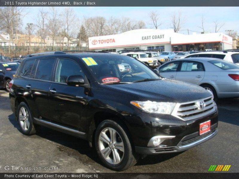 Black / Black 2011 Toyota Highlander Limited 4WD