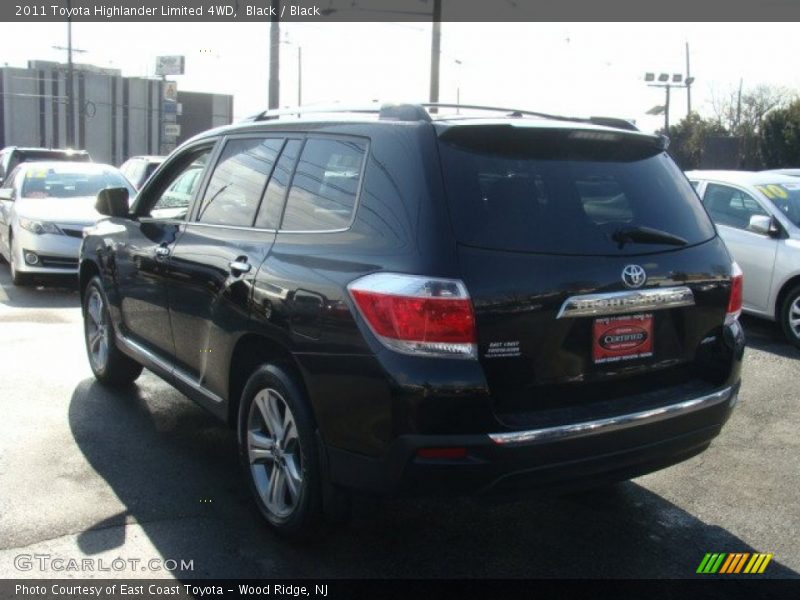 Black / Black 2011 Toyota Highlander Limited 4WD