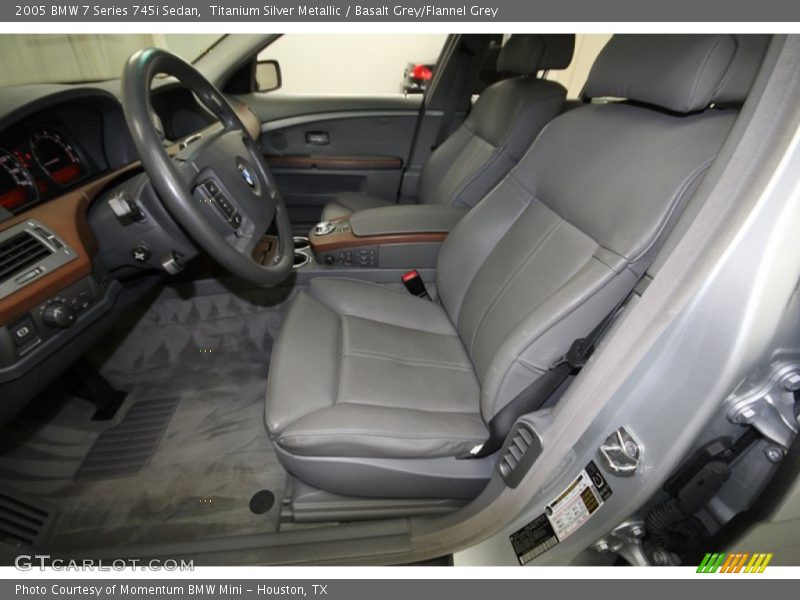  2005 7 Series 745i Sedan Basalt Grey/Flannel Grey Interior