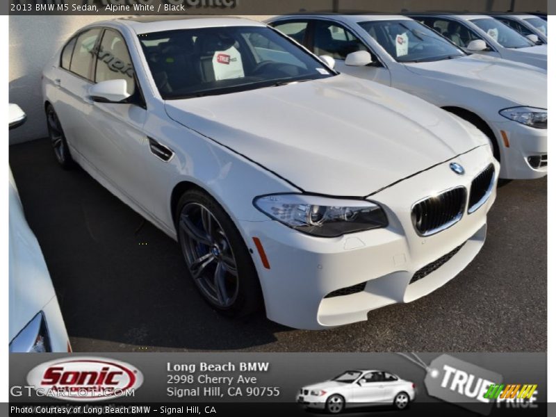 Alpine White / Black 2013 BMW M5 Sedan
