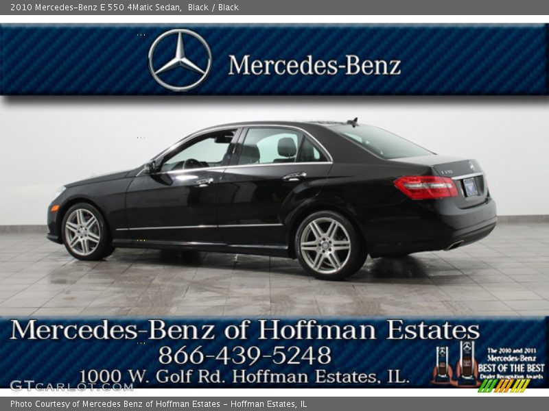 Black / Black 2010 Mercedes-Benz E 550 4Matic Sedan