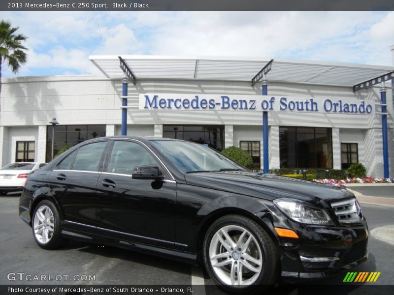 Black / Black 2013 Mercedes-Benz C 250 Sport