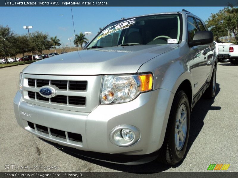 Ingot Silver Metallic / Stone 2011 Ford Escape Hybrid 4WD