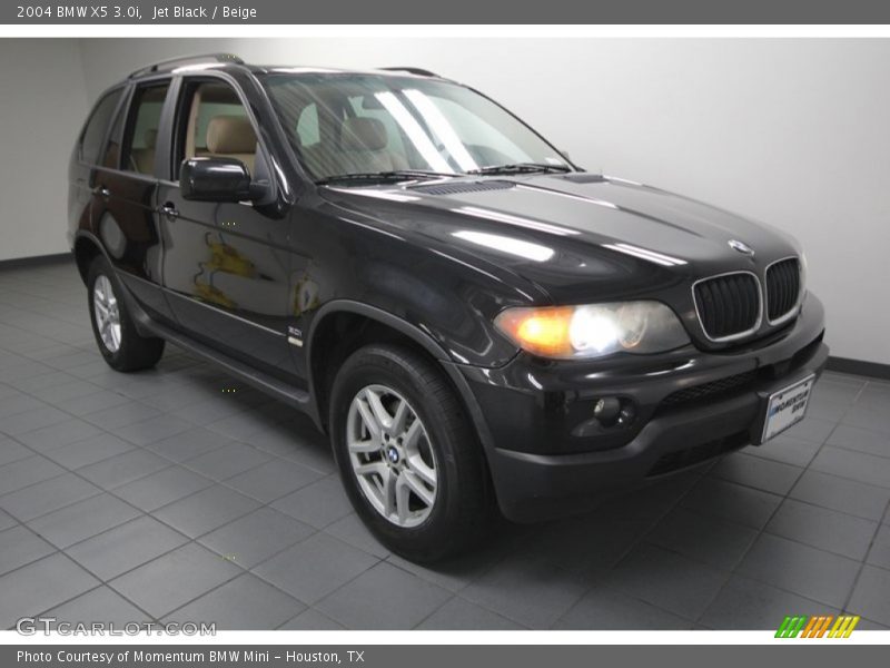 Jet Black / Beige 2004 BMW X5 3.0i