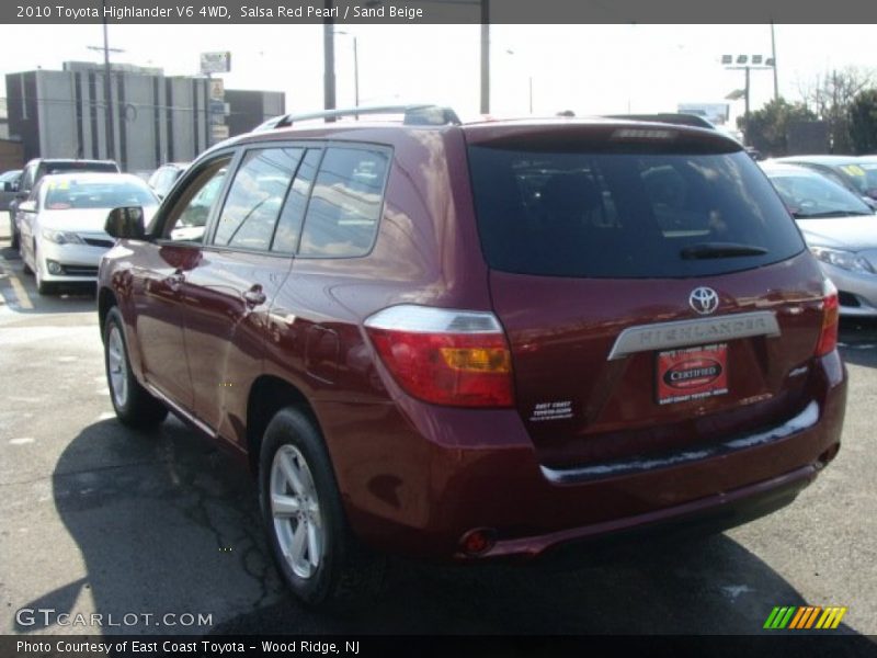 Salsa Red Pearl / Sand Beige 2010 Toyota Highlander V6 4WD