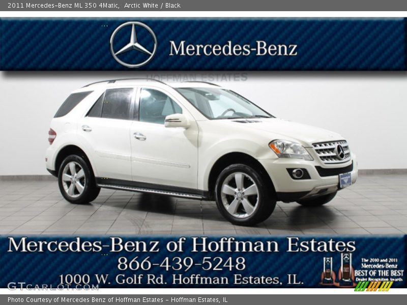 Arctic White / Black 2011 Mercedes-Benz ML 350 4Matic
