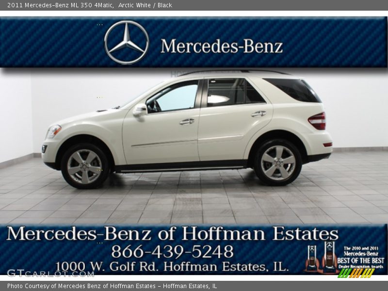 Arctic White / Black 2011 Mercedes-Benz ML 350 4Matic