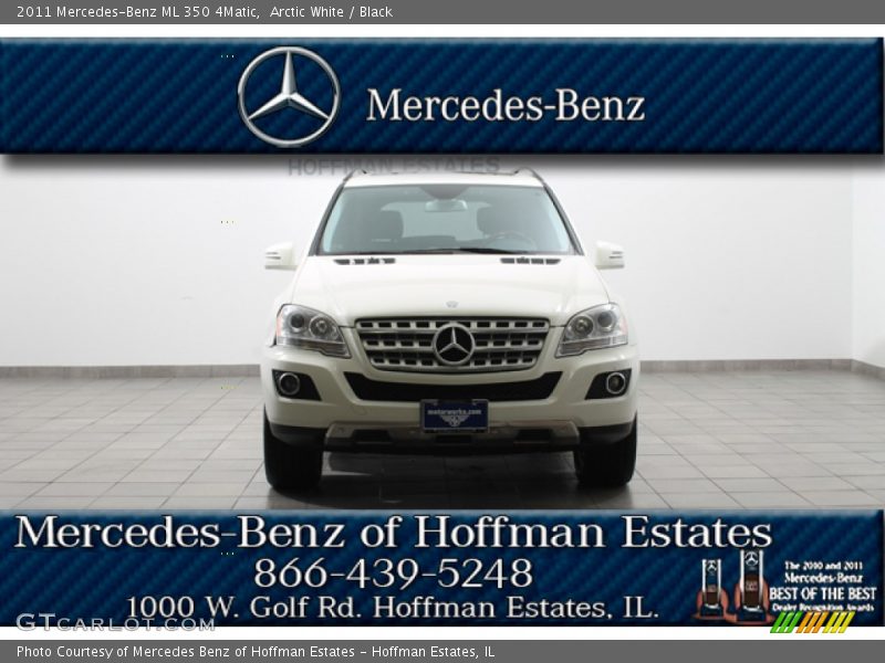 Arctic White / Black 2011 Mercedes-Benz ML 350 4Matic