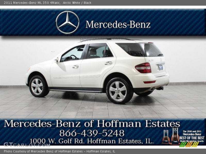 Arctic White / Black 2011 Mercedes-Benz ML 350 4Matic