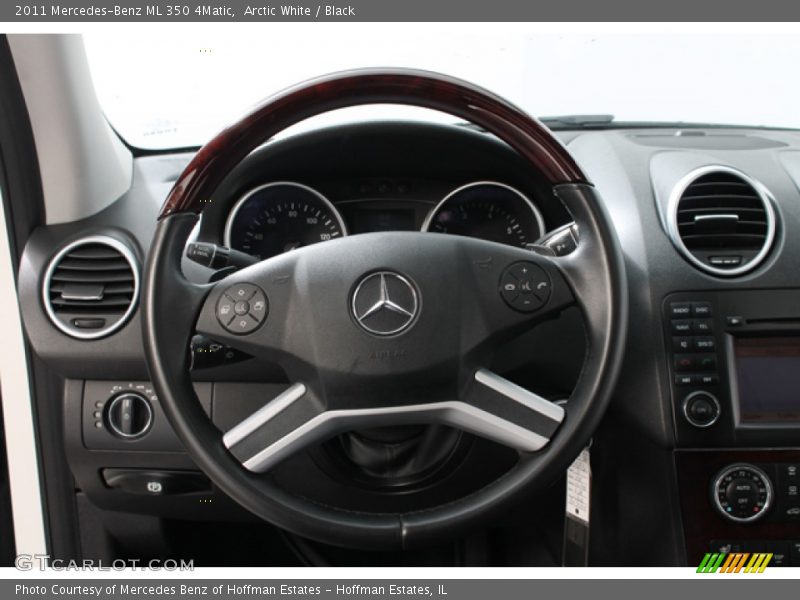Arctic White / Black 2011 Mercedes-Benz ML 350 4Matic