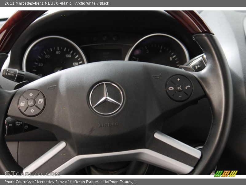 Arctic White / Black 2011 Mercedes-Benz ML 350 4Matic
