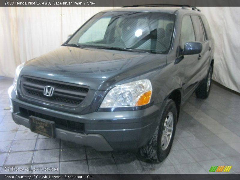 Sage Brush Pearl / Gray 2003 Honda Pilot EX 4WD