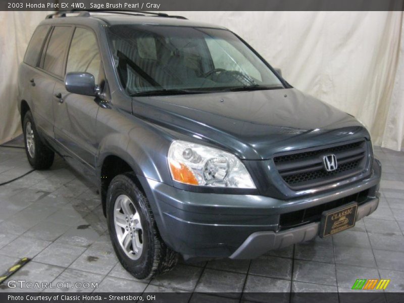 Sage Brush Pearl / Gray 2003 Honda Pilot EX 4WD