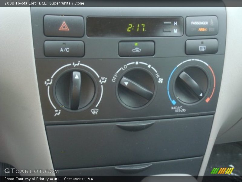 Super White / Stone 2008 Toyota Corolla CE