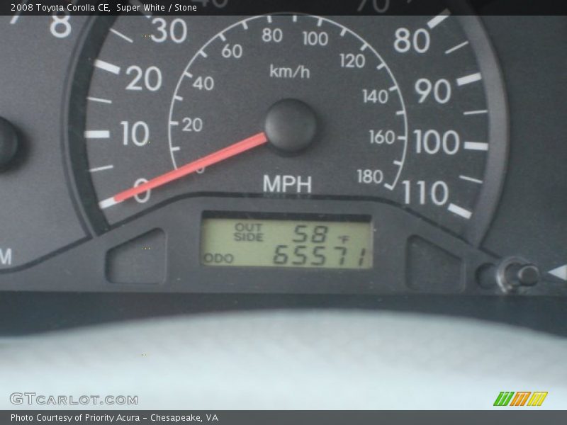 Super White / Stone 2008 Toyota Corolla CE