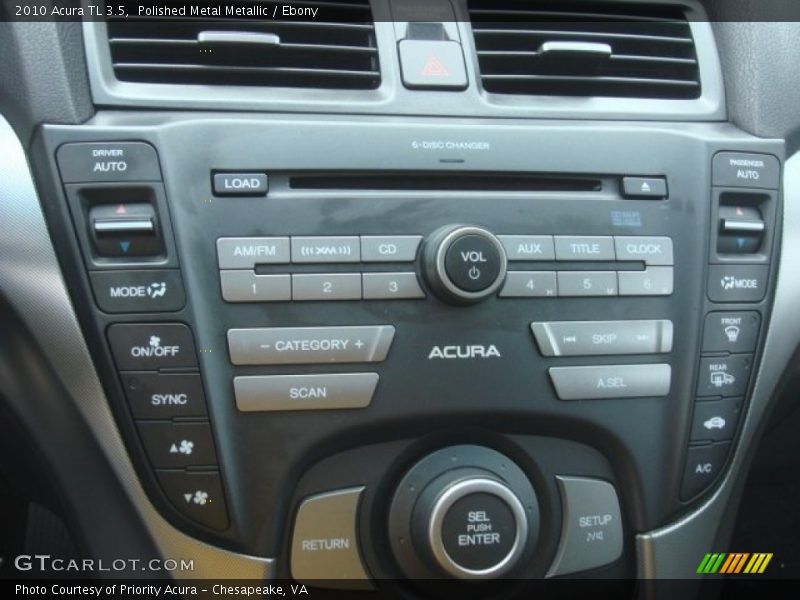 Polished Metal Metallic / Ebony 2010 Acura TL 3.5