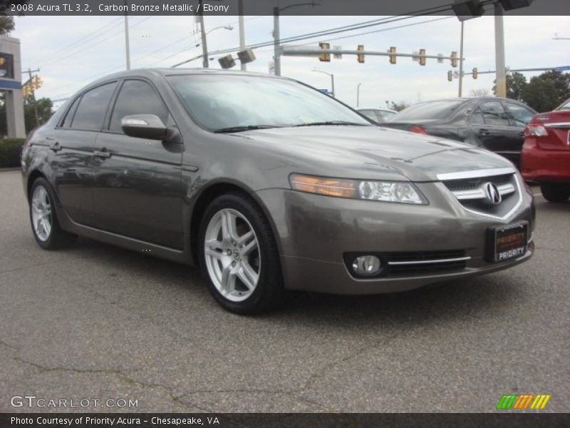 Carbon Bronze Metallic / Ebony 2008 Acura TL 3.2