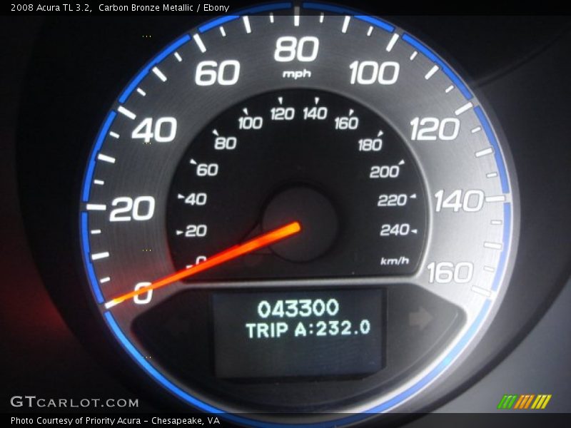 Carbon Bronze Metallic / Ebony 2008 Acura TL 3.2