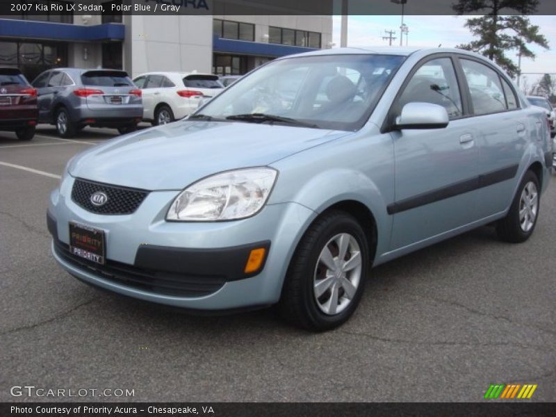 Polar Blue / Gray 2007 Kia Rio LX Sedan