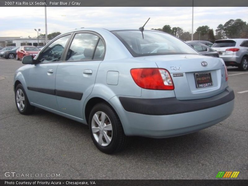 Polar Blue / Gray 2007 Kia Rio LX Sedan