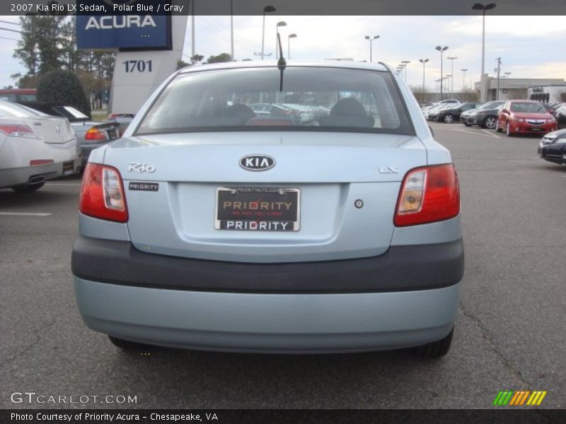Polar Blue / Gray 2007 Kia Rio LX Sedan