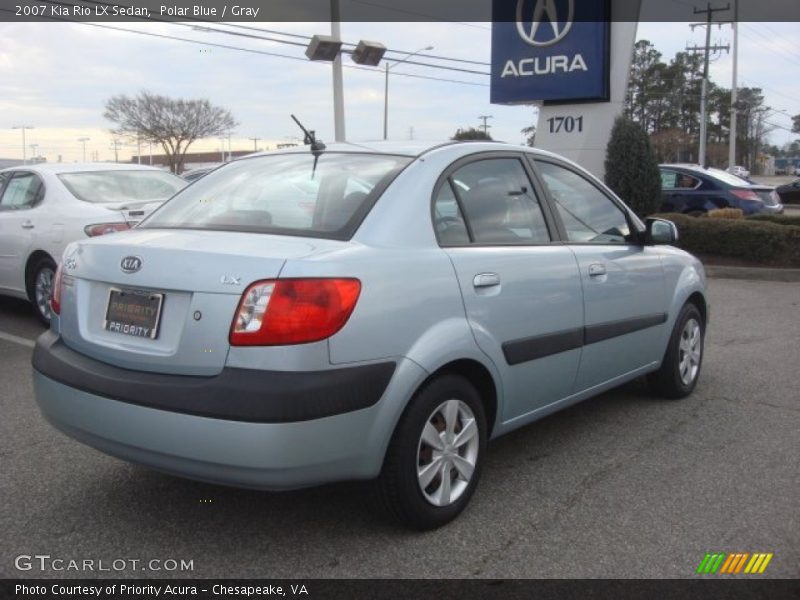 Polar Blue / Gray 2007 Kia Rio LX Sedan