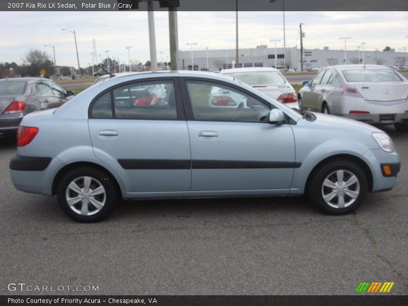 Polar Blue / Gray 2007 Kia Rio LX Sedan