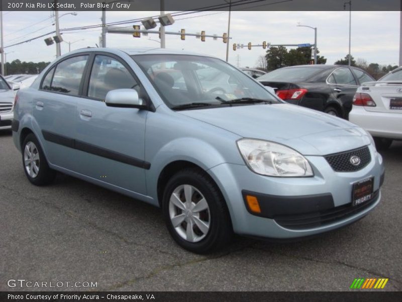Polar Blue / Gray 2007 Kia Rio LX Sedan